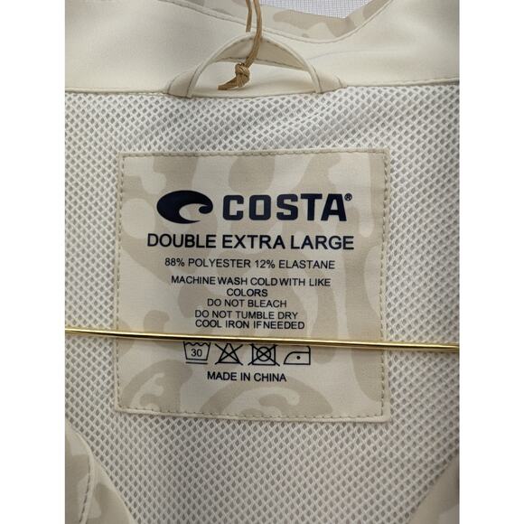 NWT Costa Camp Tech Woven Printed Shirt in Tropical Fauna Sail size XXL - Picture 5 of 6